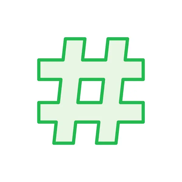 Hashtag Pictogram Ingesteld Hashtag Symbool — Stockvector