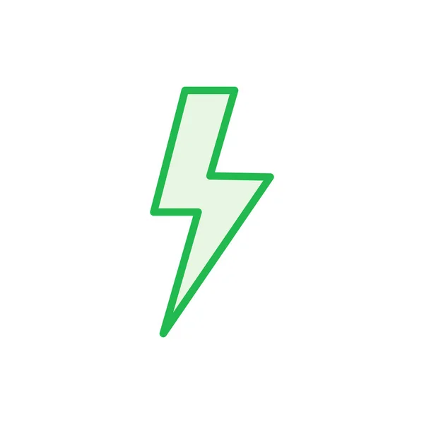 Zestaw Ikon Pioruna Wektor Ikony Elektrycznej Ikona Mocy Znak Energetyczny — Wektor stockowy