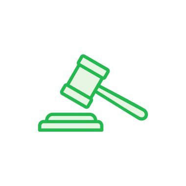 Gavel simgesi hazır. Yargıç Tokmak ikon vektörü. Kanun simgesi vektörü. Açık arttırma çekici
