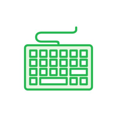 Klavye simgesi ayarlandı. Klavye vektör sembolü