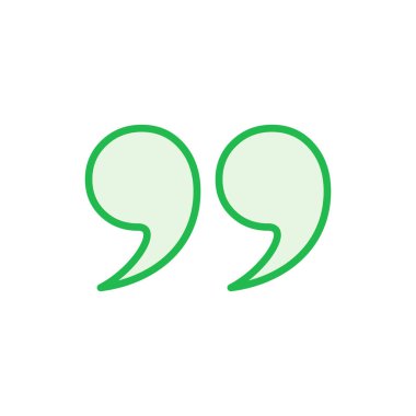 Alıntı simgesi seti. Tırnak işareti sembolü.