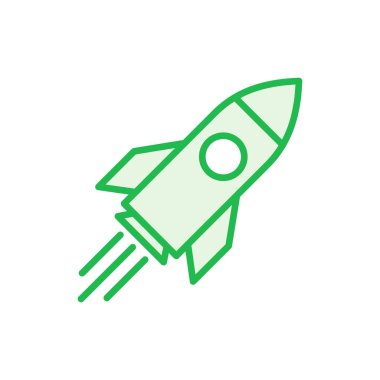 Roket ikonu hazır. Başlangıç simgesi vektörü. 