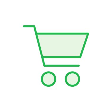 Alışveriş ikonu seti. Alışveriş arabası ikonu. Trolley simge vektörü