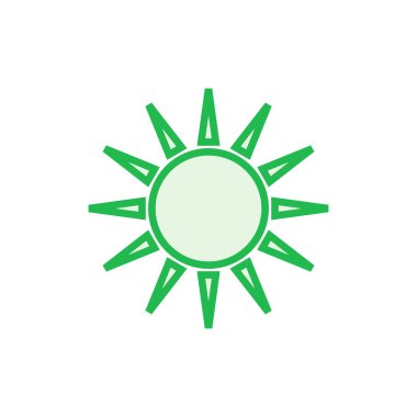 Güneş ikonu ayarlandı. Parlaklık Simgesi vektörü