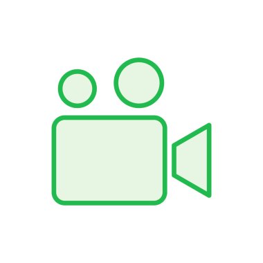 Video simgesi seti. Video kamera ikon vektörü. Film tabelası. Sinema