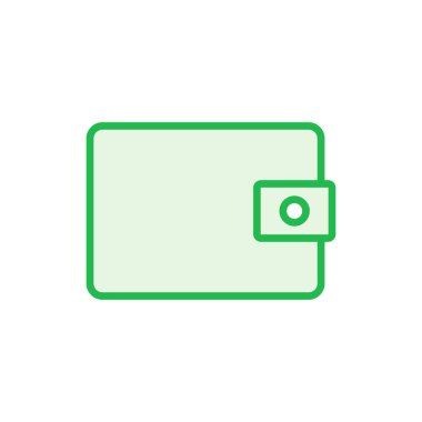 Cüzdan simgesi ayarlandı. cüzdan vektör simgesi