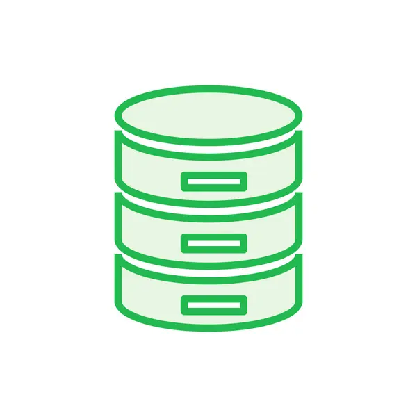 Database Icon Set Database Vector Icon — Stock Vector