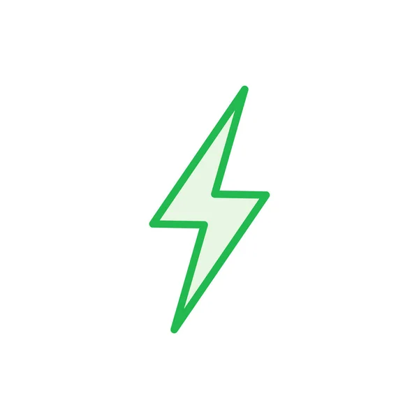 Conjunto Iconos Lightning Vector Icono Eléctrico Icono Poder Señal Energía — Vector de stock