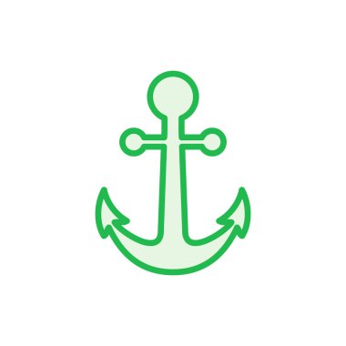 Çapa simgesi ayarlandı. Çapa sembolü logosu. Çapa deniz simgesi.