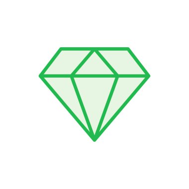 Elmas simgesi seti. Elmas mücevher vektör simgesi.