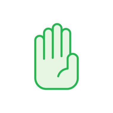 El simgesi hazır. el vektör simgesi, avuç içi, tıklama