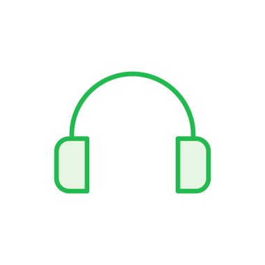 Kulaklık ikonu ayarlandı. Headvector simgesi simgeleri