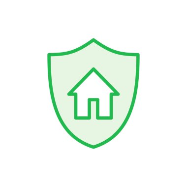 Ev sigortası ikonu. ev koruma simgesi