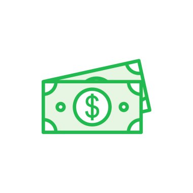 Para simgesi ayarlandı. Para vektörü simgesi. 