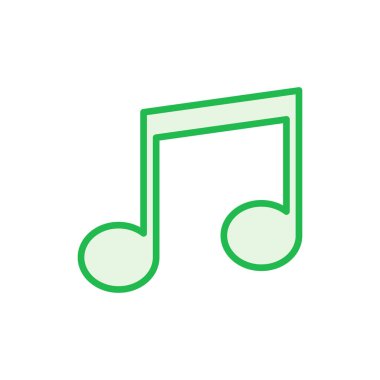 Müzik ikonu seti. nota simgesi vektörü