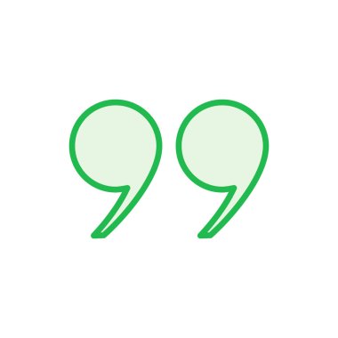 Alıntı simgesi seti. Tırnak işareti sembolü.