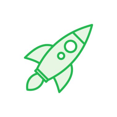 Roket ikonu hazır. Başlangıç simgesi vektörü. 