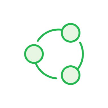 Paylaşım simgesi seti. Paylaşılan vektör simgesi