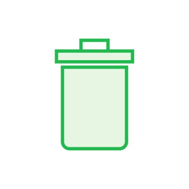 Çöp simgesi seti. Çöp kutusu simgesi. Simge vektörünü sil. çöp