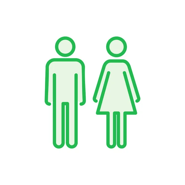男と女のアイコンセット 男性と女性のシンボルは — ストックベクタ