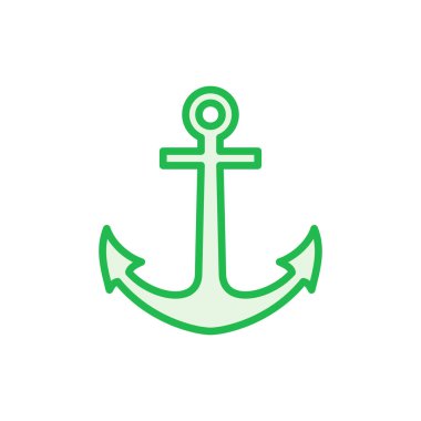 Çapa simgesi ayarlandı. Çapa sembolü logosu. Çapa deniz simgesi.