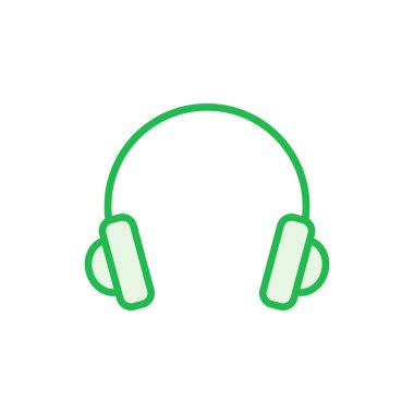 Kulaklık ikonu ayarlandı. Headvector simgesi simgeleri