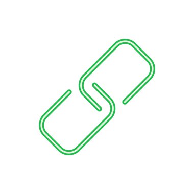 Bağlantı simgesi ayarlandı. Hiper bağlantı zinciri sembolü.