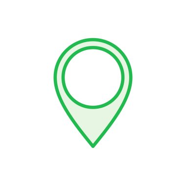 Pin simgesi ayarlandı. Konum simgesi vektörü. hedef simgesi. harita iğnesi