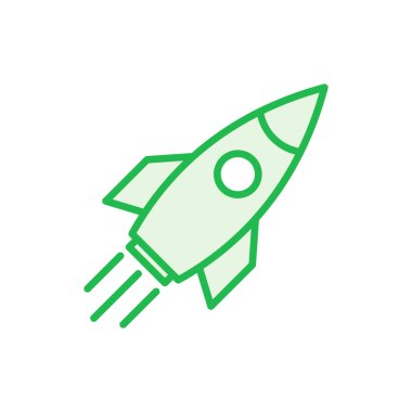 Roket ikonu hazır. Başlangıç simgesi vektörü. 