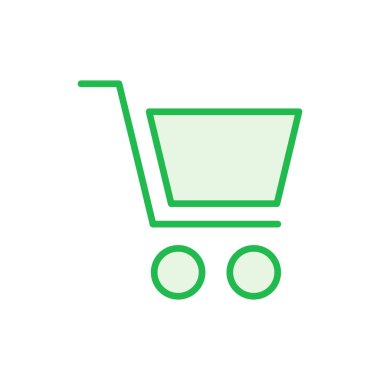 Alışveriş ikonu seti. Alışveriş arabası ikonu. Trolley simge vektörü