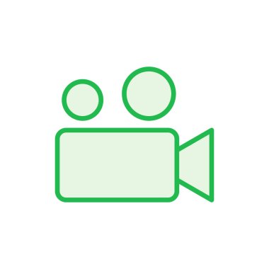 Video simgesi seti. Video kamera ikon vektörü. Film tabelası. Sinema