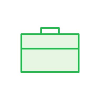 Evrak çantası simgesi seti. Bavul simgesi. bagaj sembolü.