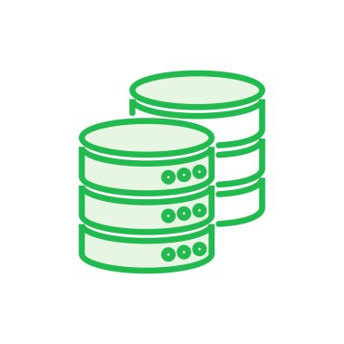 Veritabanı simgesi seti. veritabanı vektörü simgesi