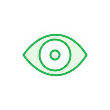 Göz simgesi ayarlandı. Göz vektör simgesi. Bak ve Görüş simgesi. 