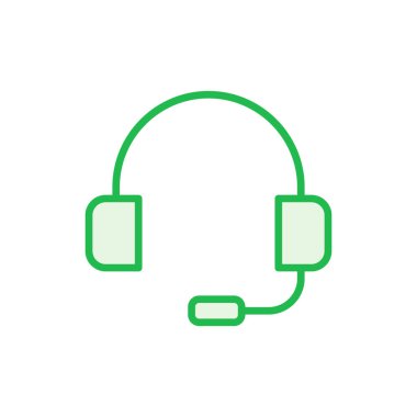 Kulaklık ikonu ayarlandı. Headvector simgesi simgeleri