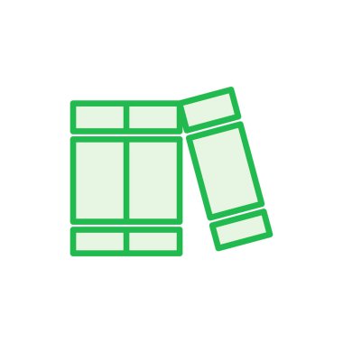 Kütüphane simgesi ayarlandı. eğitim simgesi vektörü