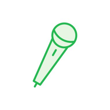Mikrofon simgesi ayarlandı. karaoke simgesi vektörü