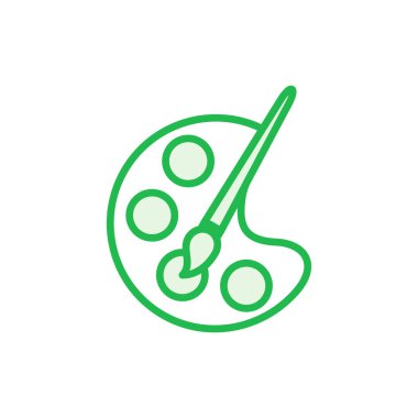 Boya simgesi seti. boya fırçası ikon vektörü. boyama silindiri vektörü