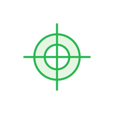 Hedef simgesi ayarlandı. hedef simge vektörü. hedef pazarlama simgesi vektörü