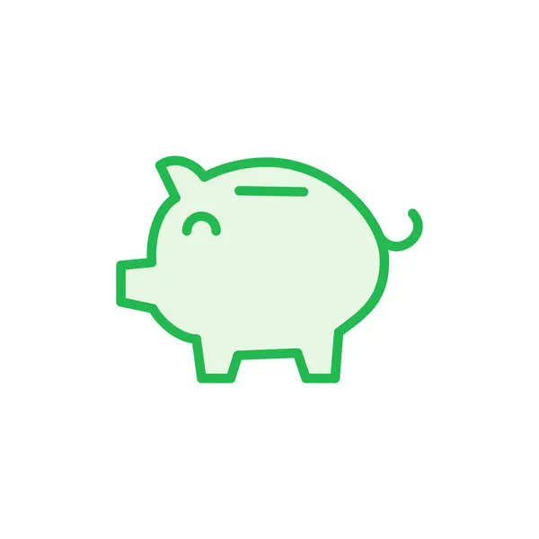 Piggy Bank Icon Vector Porc Bani Pictogramă — Vector de stoc