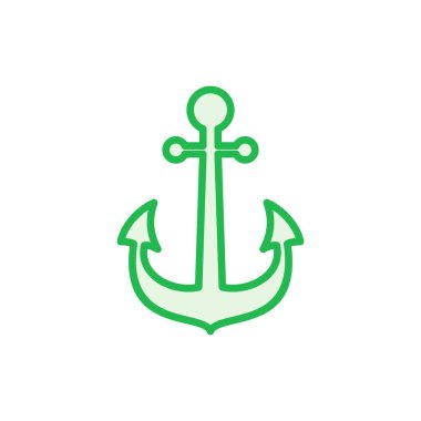 Çapa simgesi ayarlandı. Çapa sembolü logosu. Çapa deniz simgesi.