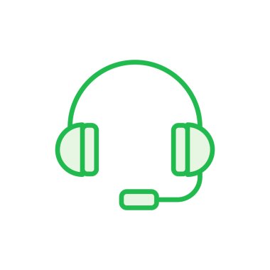 Kulaklık ikonu ayarlandı. Headvector simgesi simgeleri