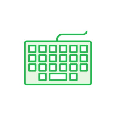 Klavye simgesi ayarlandı. Klavye vektör sembolü