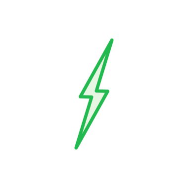 Şimşek simgesi ayarlandı. Elektrik ikon vektörü. Güç simgesi. enerji işareti