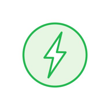 Güç simgesi ayarlandı. Güç Düğmesi Simgesi. Elektrik gücü.