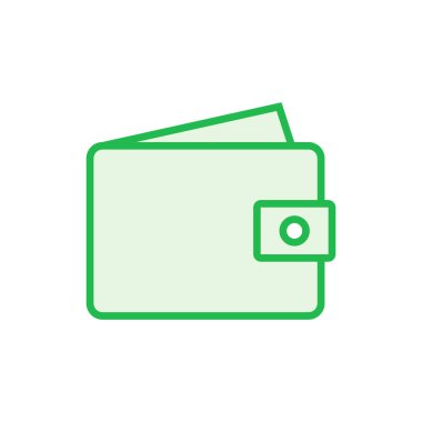 Cüzdan simgesi ayarlandı. cüzdan vektör simgesi