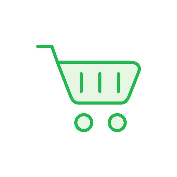 Alışveriş Ikonu Seti Alışveriş Arabası Ikonu Trolley Simge Vektörü — Stok Vektör