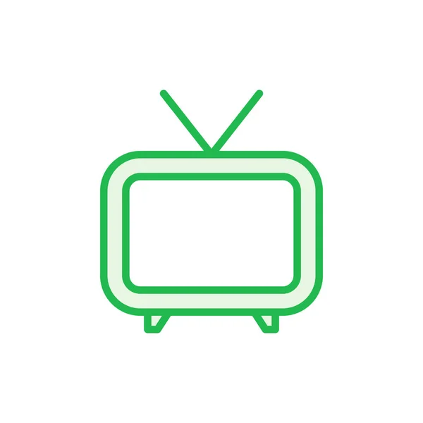 Televizyon Ikonu Ayarlandı Televizyon Simgesi Vektörü — Stok Vektör