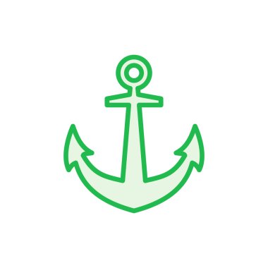 Çapa simgesi ayarlandı. Çapa sembolü logosu. Çapa deniz simgesi.