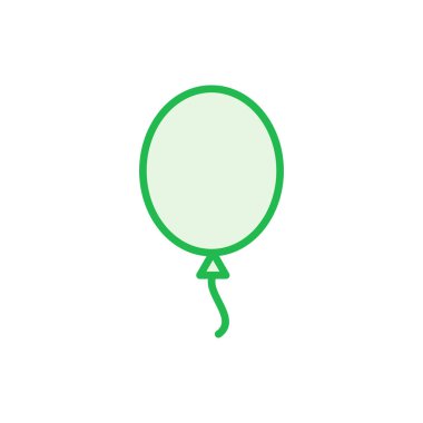 Balon simgesi ayarlandı. Parti balonu süsleme doğum günü vektörü. Balon siyah siluet simgesi